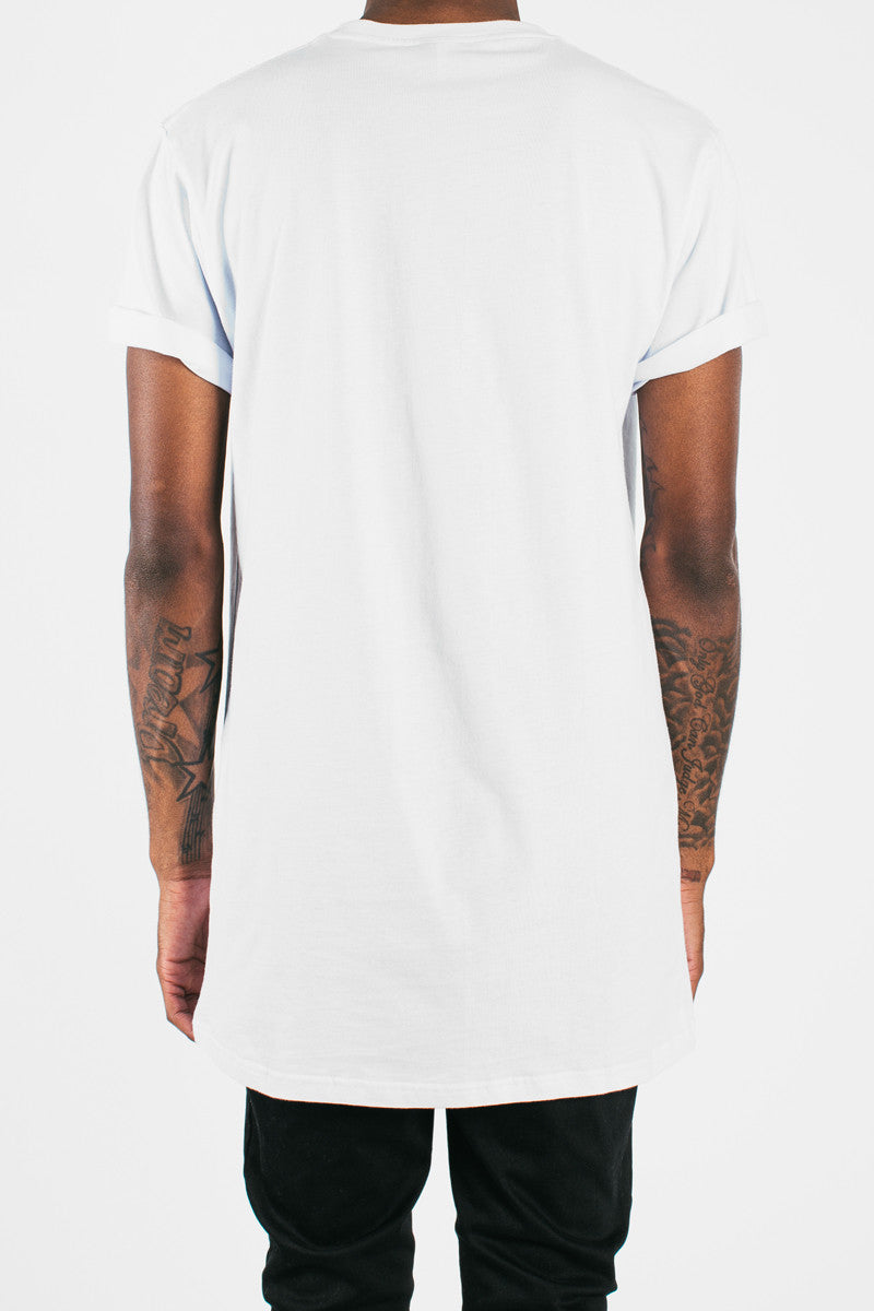 Long Fit Tee | White