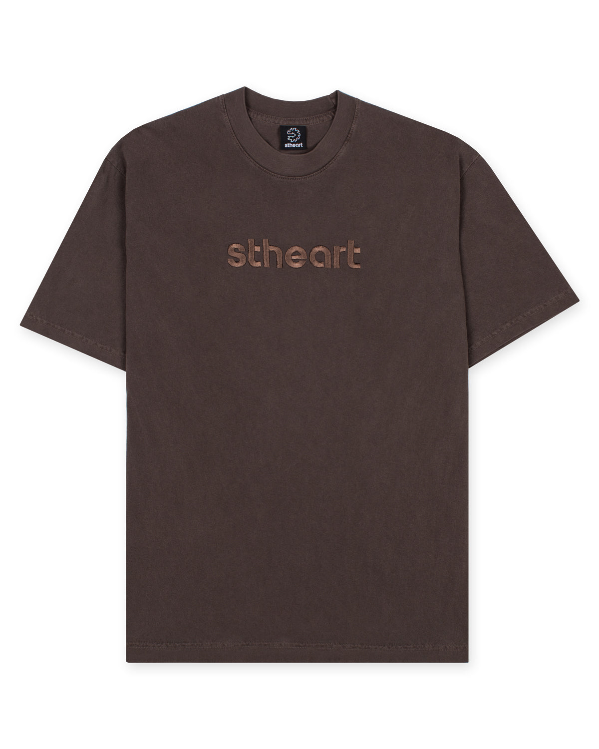 Classic Embroidered Logo Tee | Brown