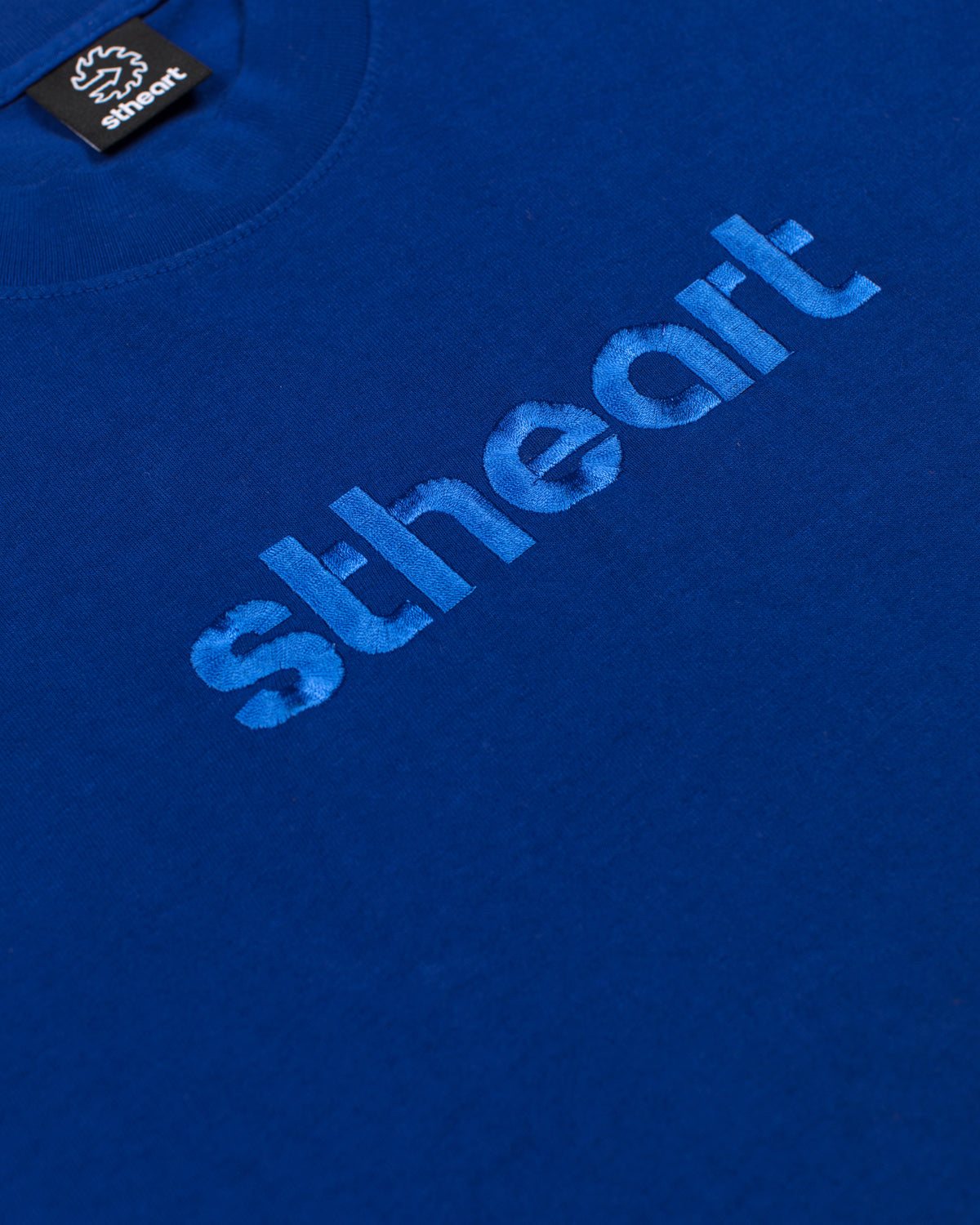 Classic Embroidered Logo Tee | Blue