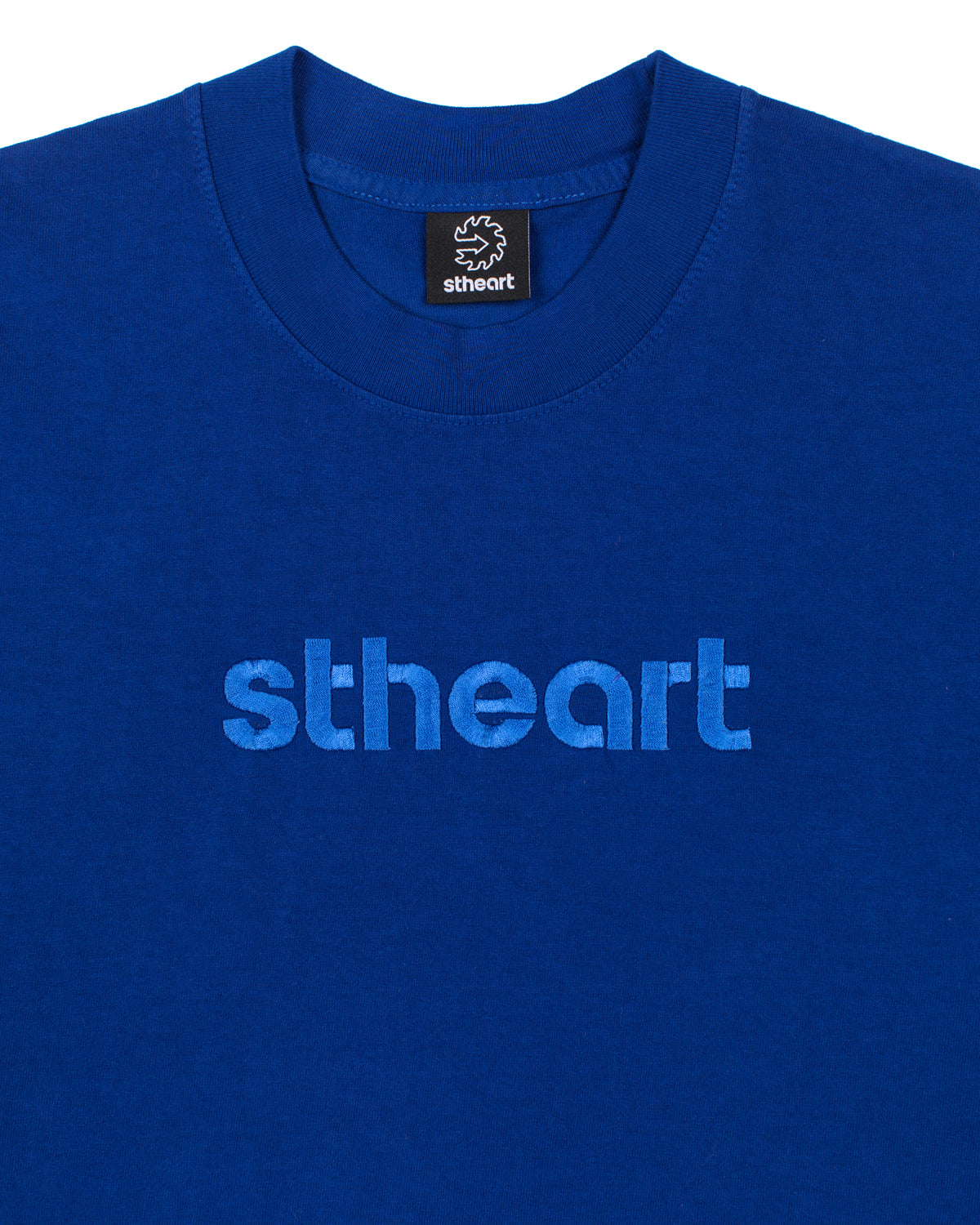 Classic Embroidered Logo Tee | Blue