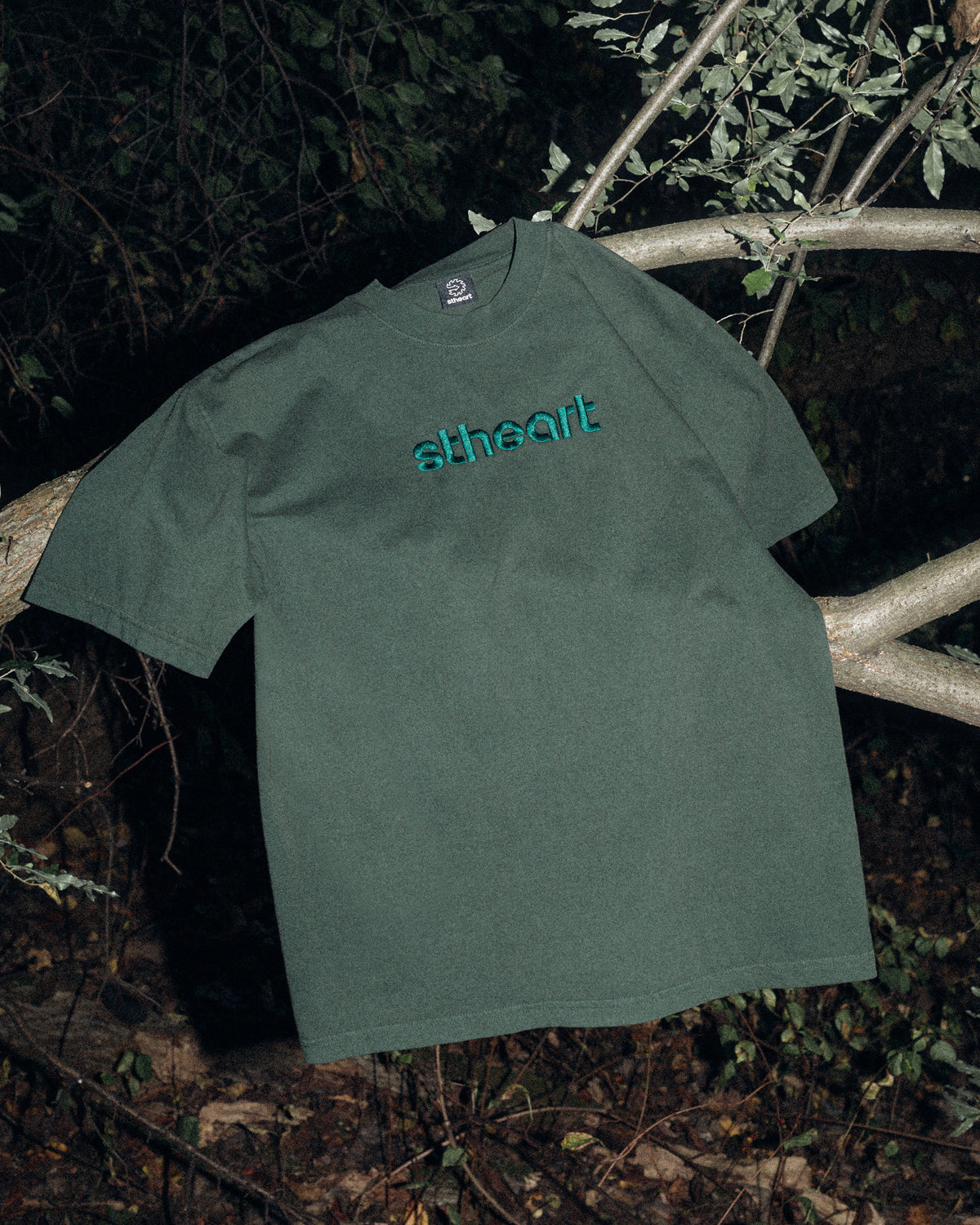 Classic Embroidered Logo Tee | Forest