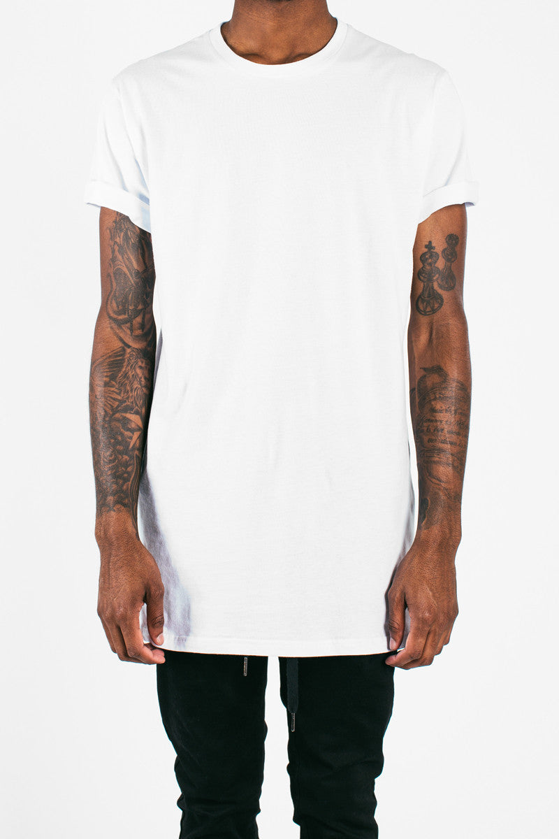 Long Fit Tee | White