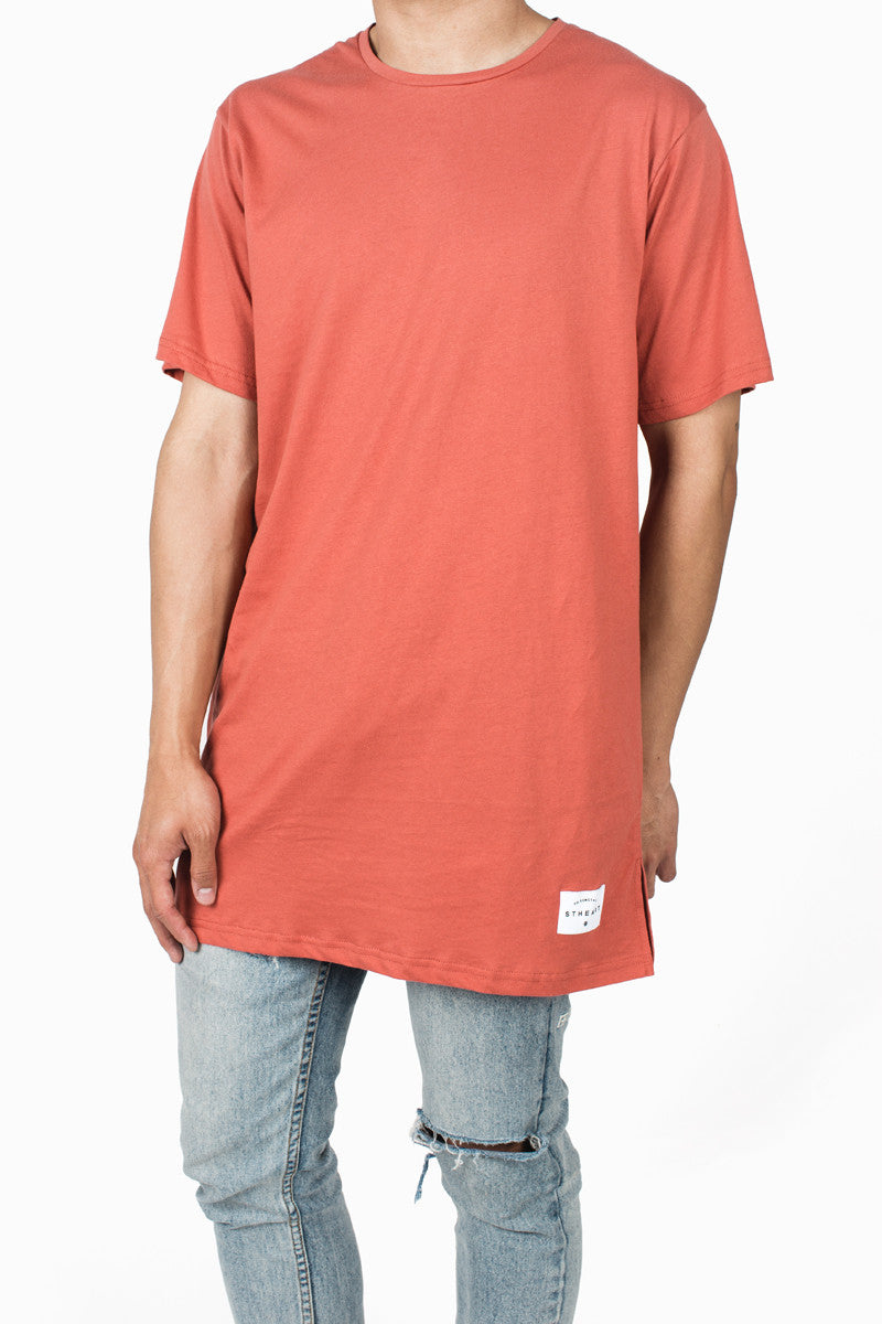 Long Fit Tee | Coral