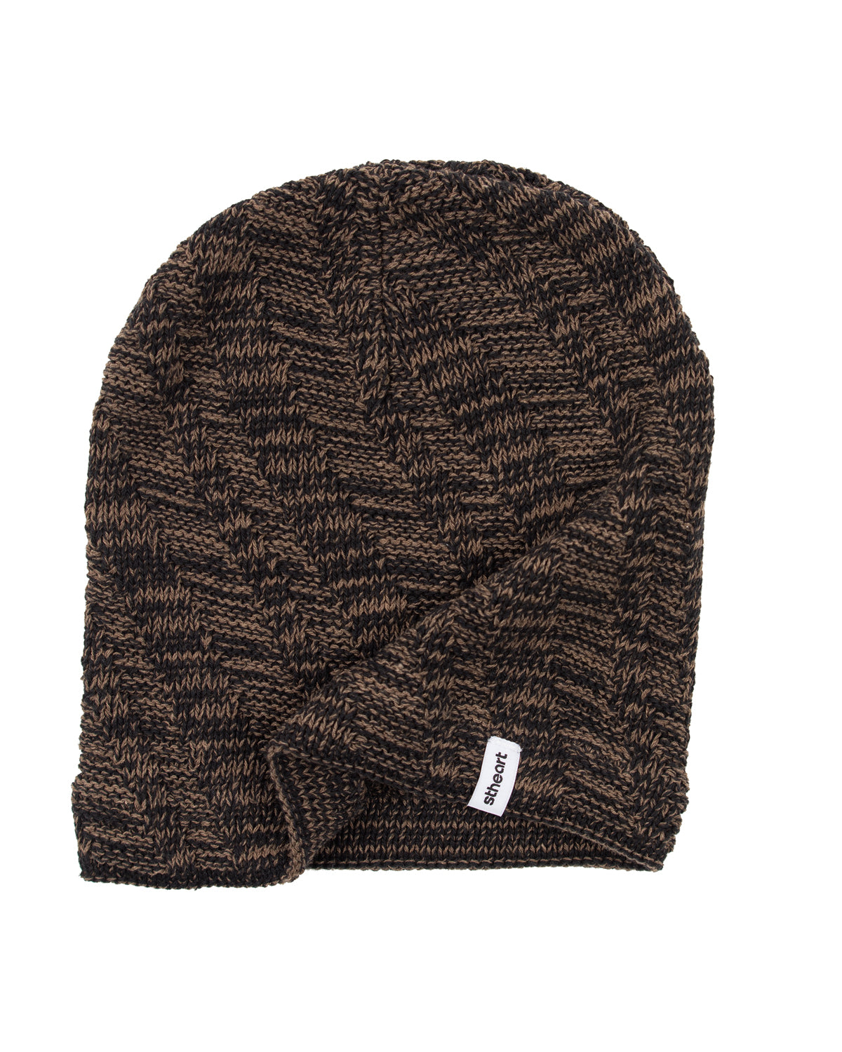 Staircase Slouch Beanie | Brown Onyx