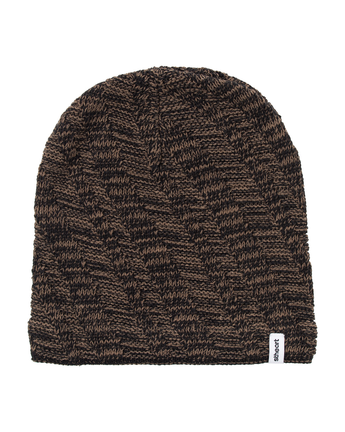 Staircase Slouch Beanie | Brown Onyx